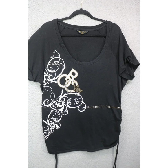 RocaWear Graphic Black Tunic-Size 3X-Logo-Studded-Y2K - Picture 1 of 7